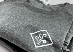 Logo T-Shirt in grey & white